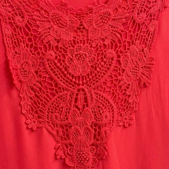 NWT City Triangles Coral Crochet Detail Bell Sleeve Dress - Size Women’s Small - Picture 5 of 8